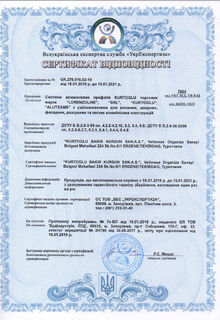 Сертификат соответствия продукции компании Вит-Ват
