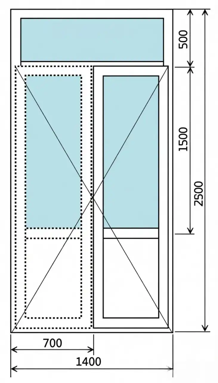 вхідні двері 1400*2600 мм